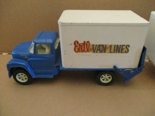 Rare ERTL loadstar van lines truck with trailer and furniture, 6