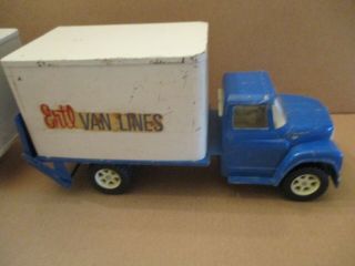 Rare ERTL loadstar van lines truck with trailer and furniture, 8