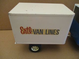 Rare ERTL loadstar van lines truck with trailer and furniture, 9