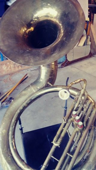 Vintage Reynolds Sousaphone with silver mouthpiece 3