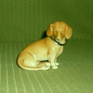 Vintage Pfeffer Gotha Made In Germany Porcelain Dachshund Dog Figure