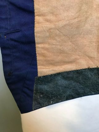 Vintage antique Victorian bespoke brocade blue silk waistcoat size 38 40 8