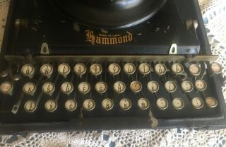 Antique 1900s Hammond Multiplex Vintage Typewriter With Case 8