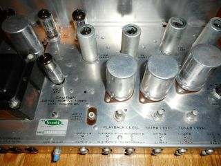 Vintage H.  H.  Scott Type 130 Stereomaster Stereo Tube Pre Amplifier Powers Up 5