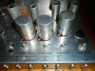 Vintage H.  H.  Scott Type 130 Stereomaster Stereo Tube Pre Amplifier Powers Up 6