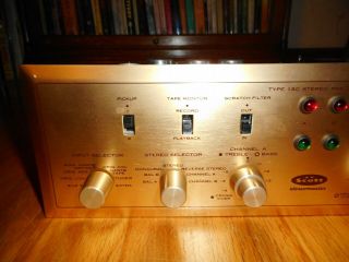 Vintage H.  H.  Scott Type 130 Stereomaster Stereo Tube Pre Amplifier Powers Up 8