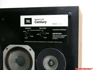 Vintage James B Lansing JBL L100 L - 100 Audiophile Speakers Loudspeakers Monitors 2