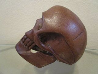 CARVED WOOD SKULL SKELETON DAY OF THE DEAD PUERTO RICO 2