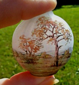 VERY RARE DAUM NANCY Miniature Etched Enamel Art Glass Vase 1 1/2 