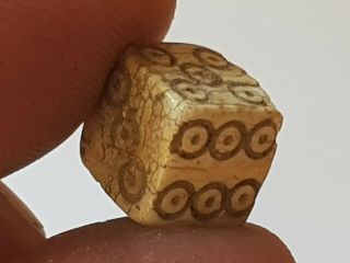 Museum Quality Rare Intact Ancient Roman Dice Detail.  1,  4 Gr.  9 Mm