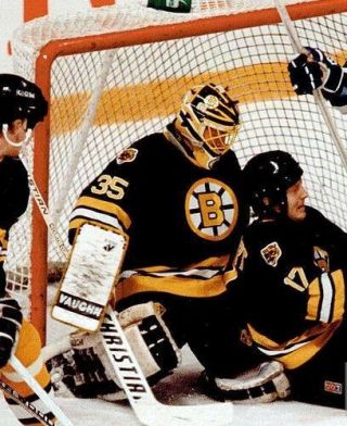 ANDY MOOG Boston Bruins 1990 CCM Vintage Throwback Away NHL Hockey Jersey 3