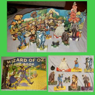 Vtg 1940 The Wizard Of Oz Uk Judy Garland Cut Out Paper Doll Toy Mgm Film Promo
