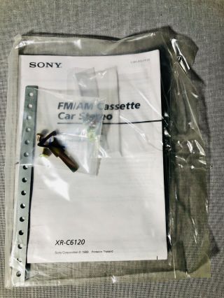 Vintage Sony XR - C6120 In - Dash Cassette Stereo.  (Open Box) 6