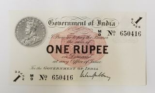 India Rupee 1917 Banknote Gen Unc Rare