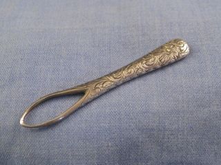 Antique Victorian Sterling Silver Ribbon Threader Asprey Pocket Sewing Box Tool