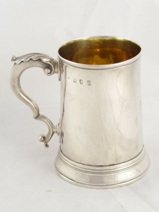 Antique Georgian Solid Sterling Silver 1/2 Pint Mug Tankard 1766 204 G