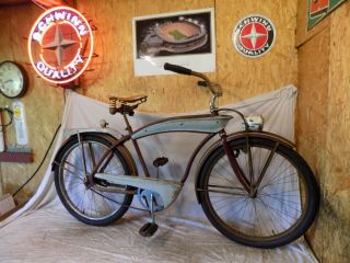 1941 Colson Clipper Goodyear Double Eagle Deluxe Prewar Tank Bicycle Vintage 40