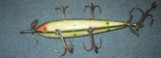 Rare South Bend Musky Underwater Trolling Minnow Hex Paint