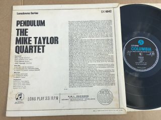 Rare MIKE TAYLOR QUARTET Pendulum UK 1st Press Vinyl LP 66 blue COLUMBIA SX6042 2