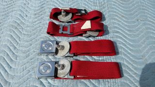 Rare Vintage 1967 Sears Nos Red Seat Belts Chevy Ford Dodge Buick Pontiac Gmc