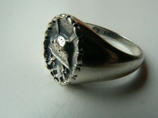 German 925 Sterling Silver Ring Size 21,  5mm