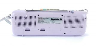 RARE Vintage Sharp QT - 50 (L) Lavender Stereo AM/FM Cassette Recorder Radio Strap 3