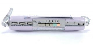 RARE Vintage Sharp QT - 50 (L) Lavender Stereo AM/FM Cassette Recorder Radio Strap 5