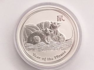 Australia Perth 2008 5 Oz.  999 Silver Lunar Mouse Coin Series Ii Very Rare
