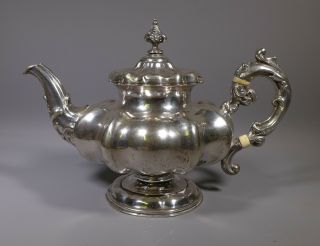 Rare Antique Norwegian Norway Trondheim 18th C.  Hallmarked Silver Tea Pot C.  1750