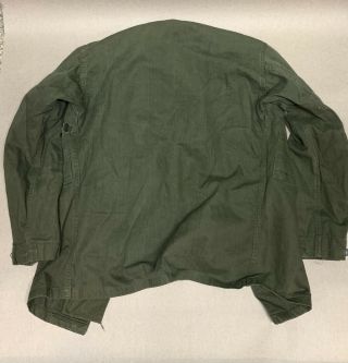 WWII ww2? US Army OD7 HBT Herring Bone Twill Jacket Shirt 38S 6
