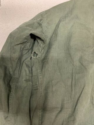 WWII ww2? US Army OD7 HBT Herring Bone Twill Jacket Shirt 38S 7