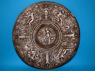 Decorative Large Wooden Resin Plaque With The Roman Gods Pantheon
