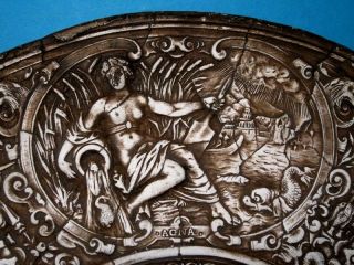 DECORATIVE LARGE WOODEN RESIN PLAQUE WITH THE ROMAN GODS PANTHEON 6