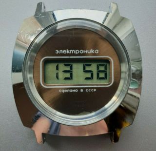 Vintage Ussr,  First Soviet Digital Watch Elektronika 5 B6 - 02 3049.  1975
