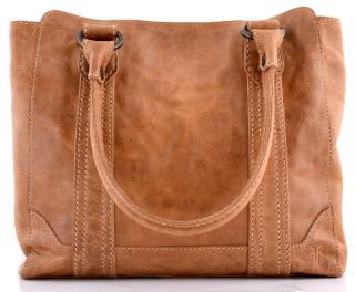 Nwt Frye Melissa Pull Up Vintage Leather Tote Bag Light Brown Beige $398