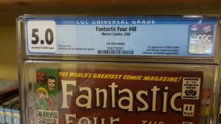 Fantastic Four 48 CGC 5.  0 off white/white pages rare UK variant key silver 1st 2