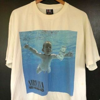 Vintage Nirvana Nevermind T Shirt Giant Brand Authentic