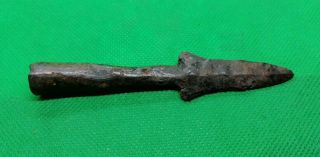 Roman Medieval Iron Spear Head - Museum Quality - Rare - 11,  6 Cm