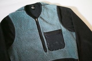 Vintage Patagonia Black Green Retro Fleece Half Zip Jacket Usa 1990s Rad Mens S