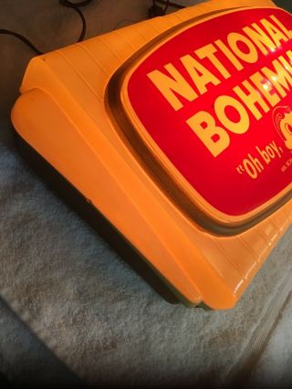 National Bohemian Beer Sign Lighted Baltimore Rare Natty Boh 4