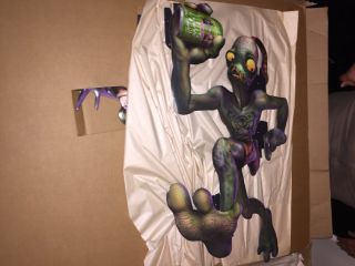 RARE 2001 ODDWORLD 3D Munch’s Odyssey Large Video Game Standee Display Vintage 5