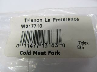 TUTTLE TRIANON LA PREFERANCE STERLING SILVER COLD MEAT FORK W/ BAG 8 7/8” XLNT 4