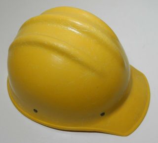 Vintage Yellow Fiberglass Bullard 502 Hard Hat Ironworker