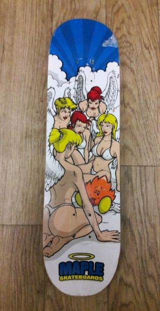 Rare Vintage 1998 Maple skateboard Sexy Angels nos Jason Carney 2