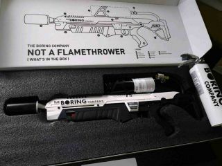 The Boring Company Not - a - Flamethrower,  Extinguisher (NEVER FIRED) Low SN Rare 4