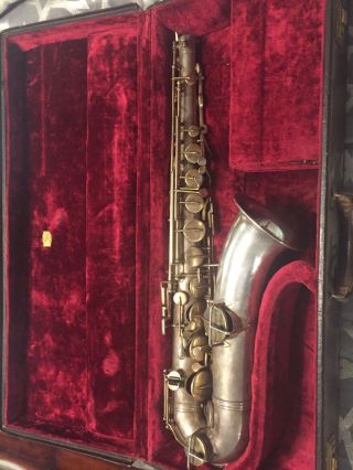 Vintage Lyon Healy American Professional Chicago Tenor Saxophone Sax Silver