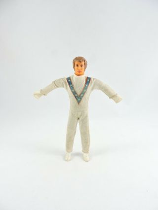 Evel Knievel 7 - Inch Bendable Stunt Cycle Figure 1973 Ideal Toys Vintage Bendie