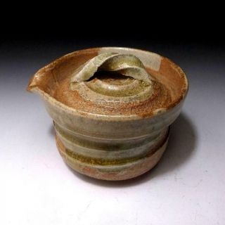 Dn3: Vintage Japanese Pottery Sencha Tea Pot,  Hohin,  Shigaraki Ware