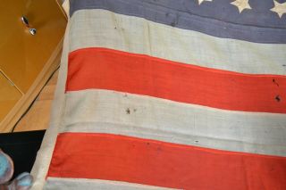 antique 38 Star American Flag 9 foot by 6 foot 4