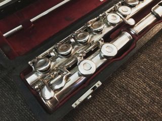 Vintage 1951 William S.  Haynes Co.  Solid Silver French Model Flute 2